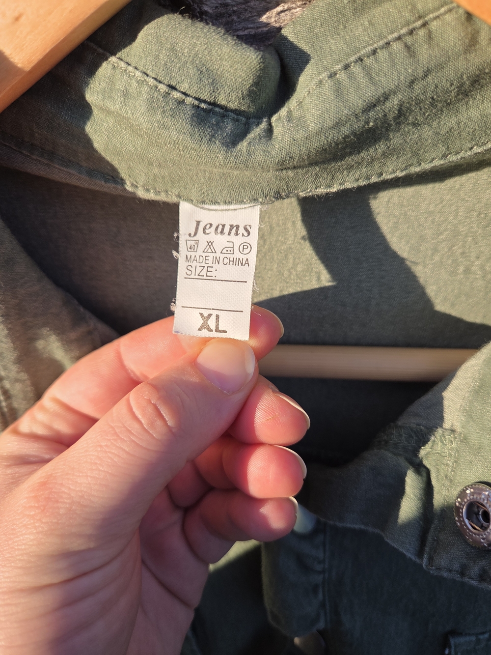 Olive Green Button-Front Utility Shirt - Picture 3 of 13